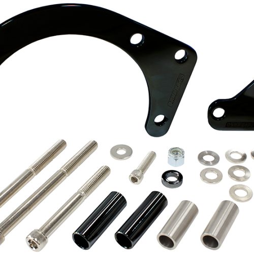 LOW MOUNT ALT BRACKET BLACK   S/B CHEV WITH LONG WATER PUMP