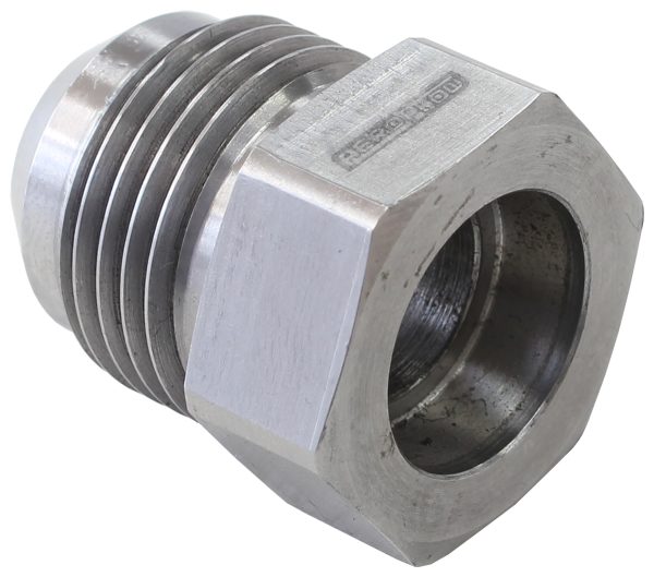 STEEL HEX WELD ON MALE BUNG   SUITS 5/8 HARD LINE -10AN MALE