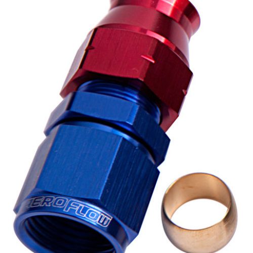 1/4″  HARD LINE TO -4AN FEMALEADAPTER BLUE w/ OLIVE