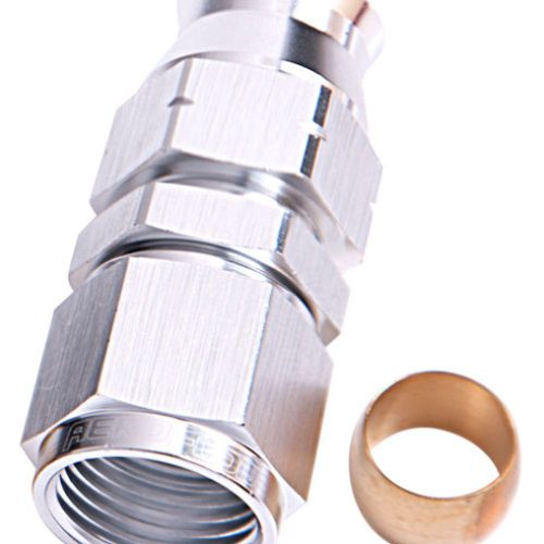1/4″  HARD LINE TO -4AN FEMALEADAPTER SILVER w/ OLIVE