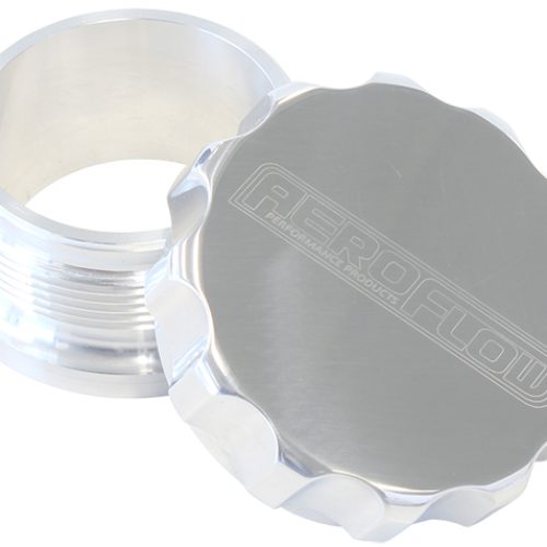 2-1/2″ ALUM WELD BUNG AND CAP RAW WELD ON / POLISHED CAP