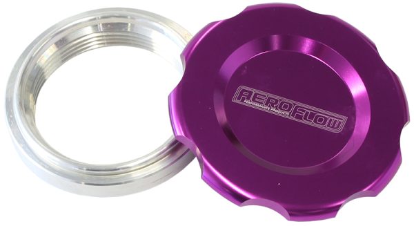 2-1/2 WELD BUNG AND PURPLE CAPLOW PROFILE FEMALE WELD-ON