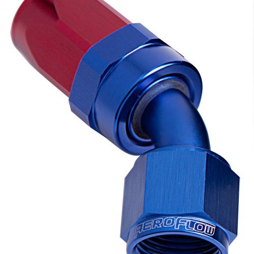 -8AN TAPER SERIES 45 DEGREE   HOSE END BLUE