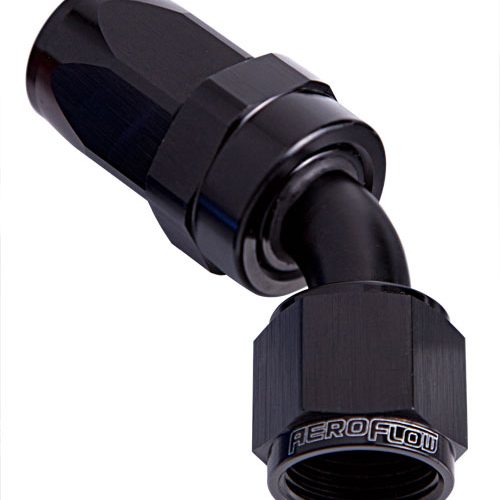 -12AN TAPER SERIES 45 DEGREE  HOSE END BLACK