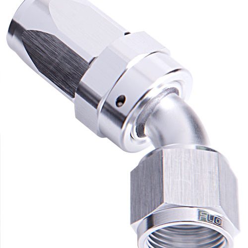 -20AN TAPER SERIES 45 DEGREE  HOSE END SILVER