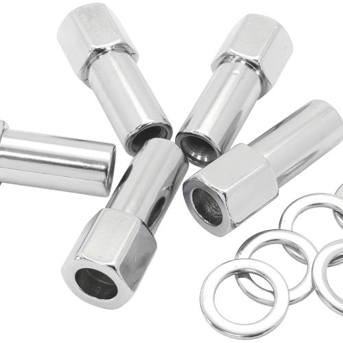 1.38 SHANK OPEN NUTS M12x1.25 CHROME M12 x 1.25mm WHEEL (5)