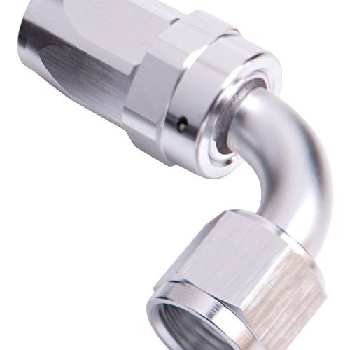 -20AN TAPER SERIES 90 DEGREE  HOSE END SILVER