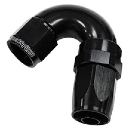 150 DEG HOSE END -04AN BLACK  FULL FLOW TAPER STYLE