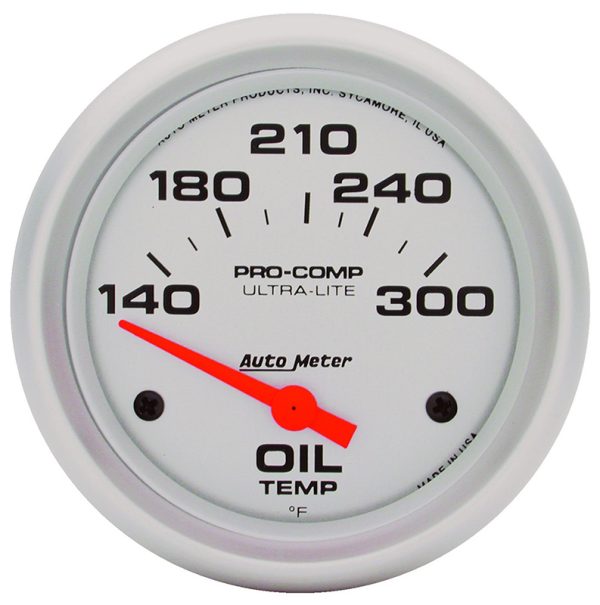 ULTRA-LITE 2-5/8" OIL TEMP    140-300°F, SHORT SWEEP ELECT