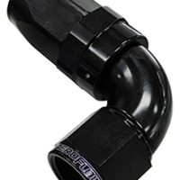 90 DEG HOSE END -12AN BLACK   FULL FLOW TAPER STYLE