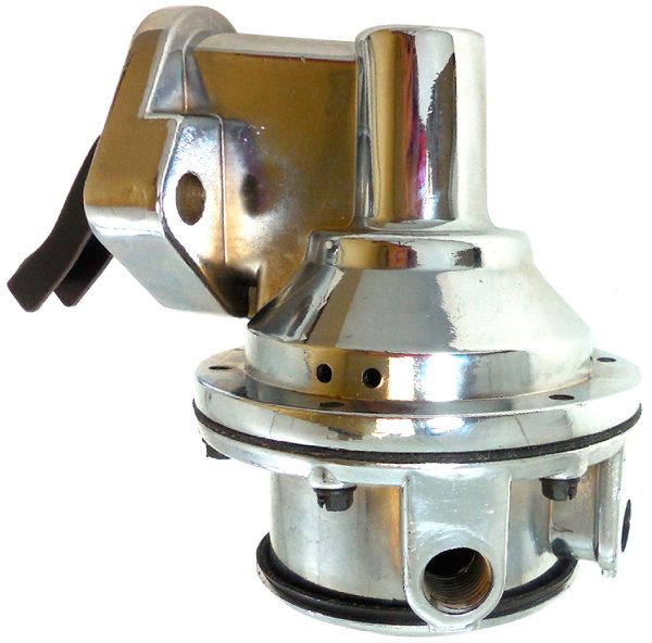 MECHANICAL FUEL PUMP, BBC CHEVCHROME, 80GPH, 1/4" NPT IN/OUT