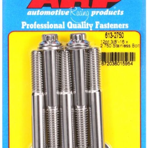 SS 12PT BOLTS 3/8″ UNC x 2.75″3/8″ WRENCH (5-PACK) 3/8-16