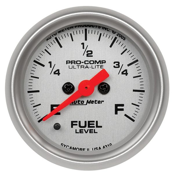 ULTRA-LITE 2-1/16" FUEL LEVEL PROGRAMMABLE, FULL SWEEP ELECT