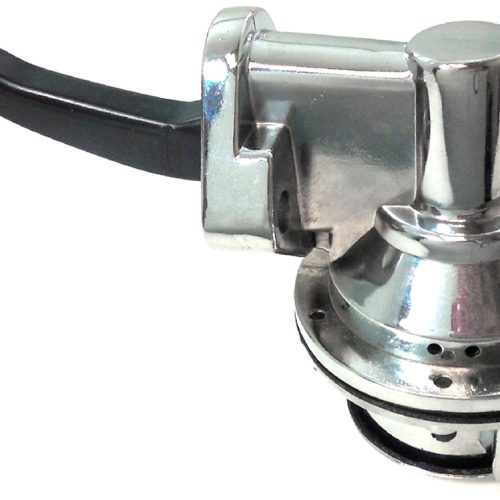 MECHANICAL FUEL PUMP, FORD FE CHROME, 80GPH, 1/4″ NPT IN/OUT