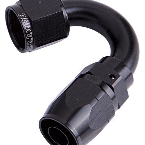 ALLOY 150 DEG HOSE END -16AN  BLACK CUTTER STYLE FULL SWIVEL