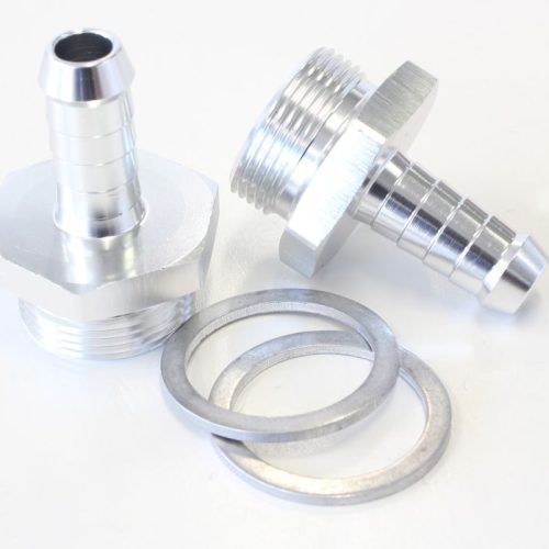 HOLLEY INLET FITTING 3/8″ BARBSILVER 7/8″ X 20 TO 3/8″ BARB