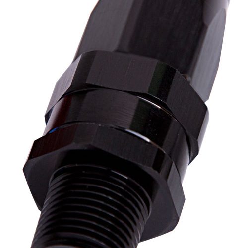 MALE 1/4″ NPT STRAIGHT TO -6ANBLACK FULL SWIVEL STRAIGHT