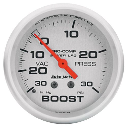 ULTRA-LITE 2-5/8″ BOOST/VAC   30IN/HG-30PSI, LIQUID FILLED