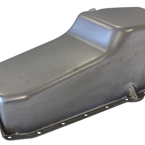 STEEL STOCK OIL PAN SBC RAW   RH/SIDE DIPSTICK REAR SUMP