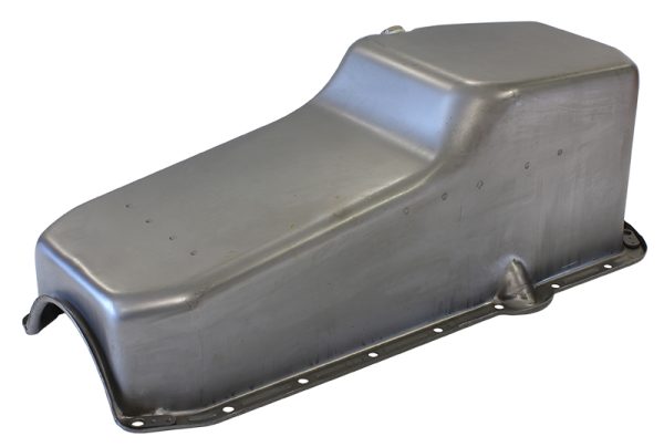 STEEL STOCK OIL PAN SBC RAW   RH/SIDE DIPSTICK REAR SUMP