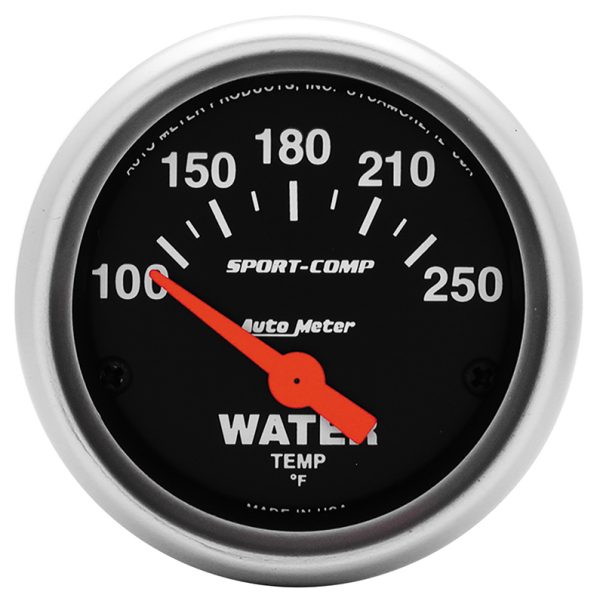 SPORT-COMP 2-1/16" WATER TEMP 100-250°F, SHORT SWEEP ELECT.