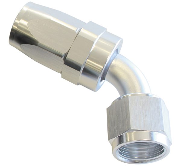 -6AN TAPER SERIES 60 DEGREE   HOSE END SILVER