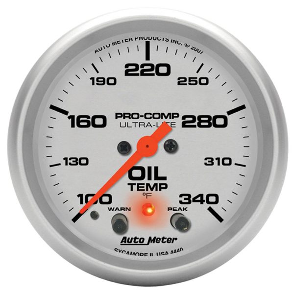 ULTRA-LITE 2-5/8" OIL TEMP    100-340°F, FS ELECT W/ PEAK