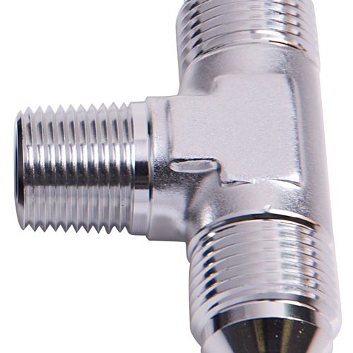 TEE -4AN WITH 1/8″ NPT ON SIDESILVER AN TEE WITH NPT ON SIDE