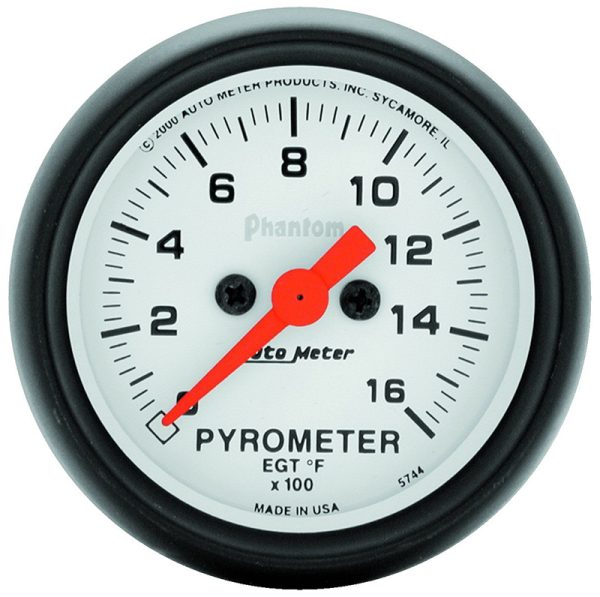 PHANTOM 2-1/16" PYROMETER KIT 0-1600°F, FULL SWEEP ELECTRIC
