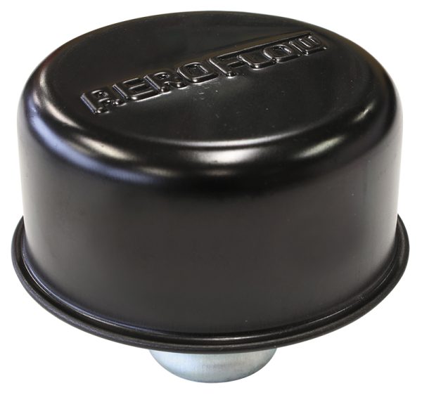 Black valve cover breather    Push in style, no spout w/logo