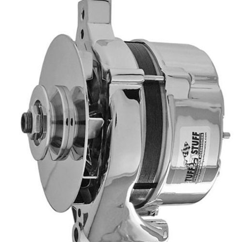 CHROME ALTERNATOR 100AMP 1WIRE FORD OE SMALL CASE DESIGN
