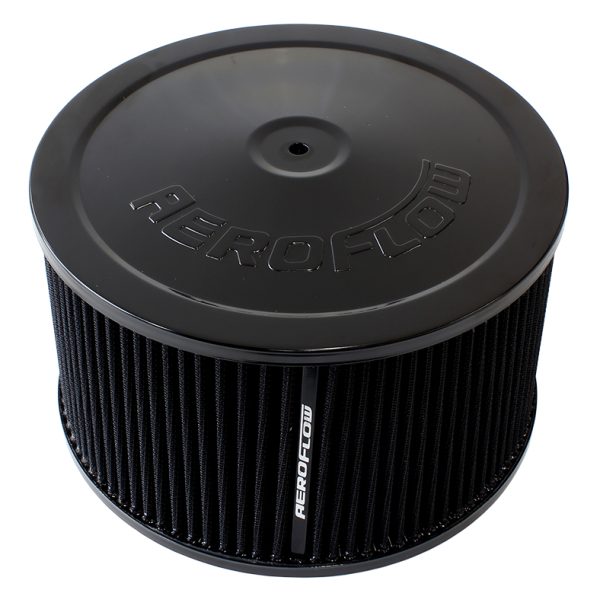 9" X 5"  AIR CLEANER  ASSEMBLY5-1/8" NECK, BLACK LID, COTTON