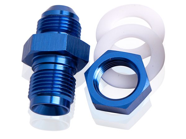 FUEL CELL FITTING -16AN       BLUE FUEL CELL BULKHEAD FITT