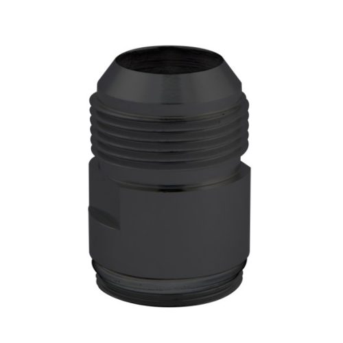 WATER PUMP INLET ADAPTER CVR  TO -16 AN HOSE BLACK