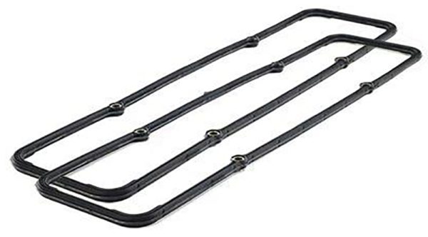 VALVE COVER GASKETS, SBC BLACKSILICONE RUBBER W/ STEEL CORE