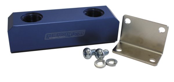 FUEL BLOCK, LOG TYPE -12ORB   BLUE 2 X-12 SIDE, 2X -12 TOP