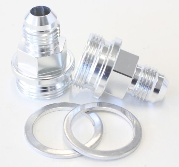 HOLLEY INLET FITTING -6AN     SILVER 7/8" X 20 TO -6AN SHORT