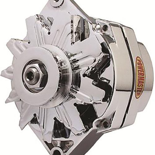 CHROME ALTERNATOR 85AMP       GM 10SI, 1 OR 3 WIRE, V-PULLEY
