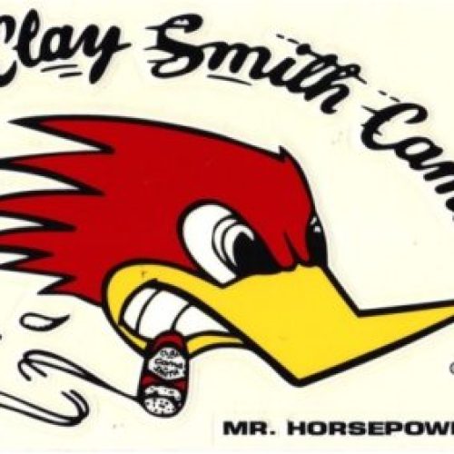 CLAY SMITH STICKER  ( RIGHT ) MR HORSEPOWER 2-3/4 X 3-1/2″