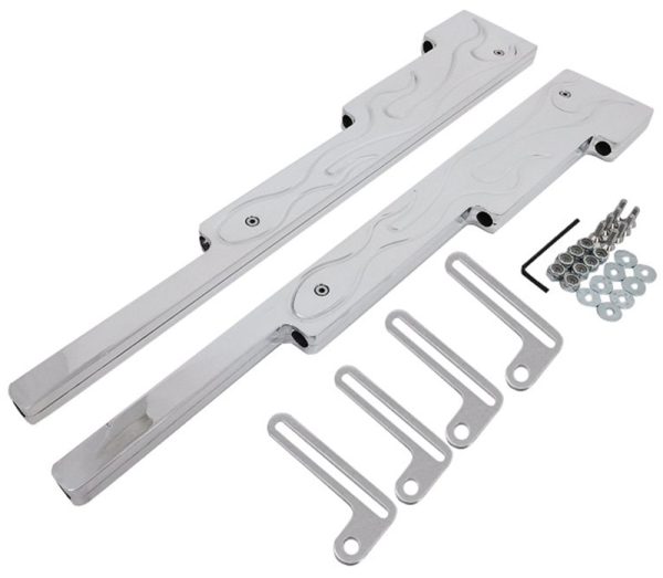 ALUMINIUM WIRE LOOM SET FLAME CHROMED SUIT 8-8.5 MM LEADS