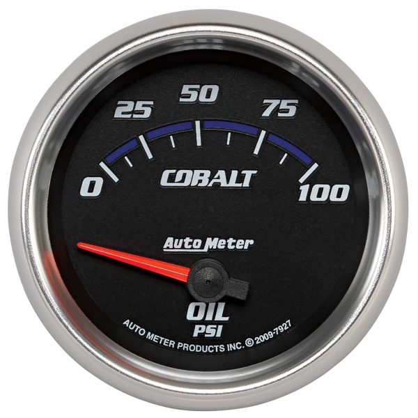 COBALT 2-5/8" OIL PRESSURE    0-100PSI, SHORT SWEEP ELECTRIC