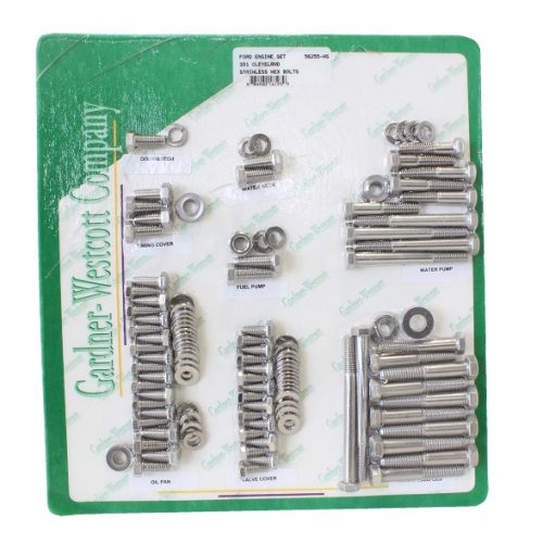 FORD 351C ENGINE BOLT KIT     S/STEEL HEX