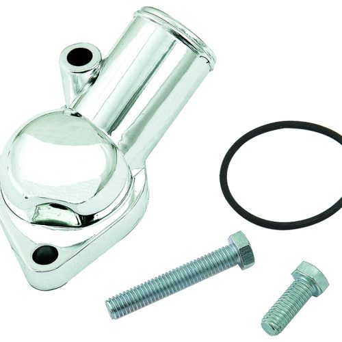 CHROME THERMOSTAT COVER CHEV  MIDDLE ANGLED 1966-75 CHEV
