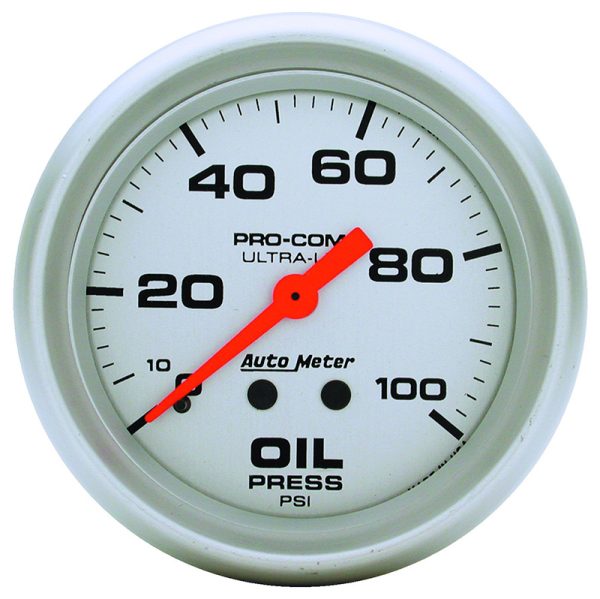 ULTRA-LITE 2-5/8" OIL PRESS   0-100PSI, MECHANICAL, 10FT