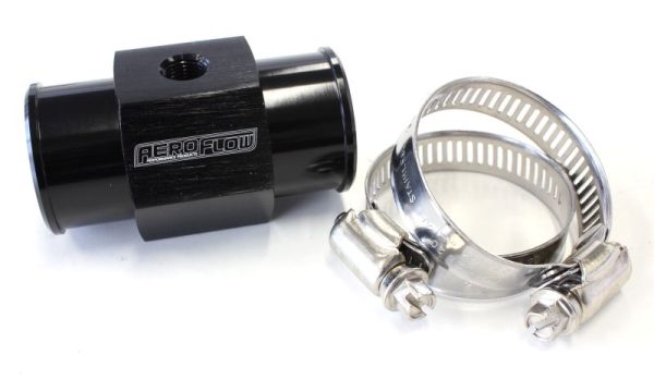 1-1/4" 32mm WATER TEMP HOSE   ADAPTER w/ 1/8" NPT GAUGE PORT