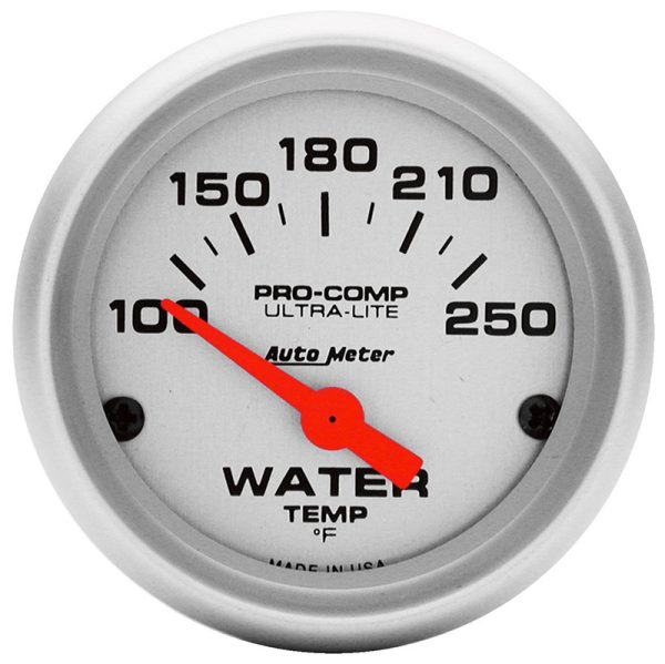 ULTRA-LITE 2-1/16" WATER TEMP 100-250°F, SHORT SWEEP ELECT