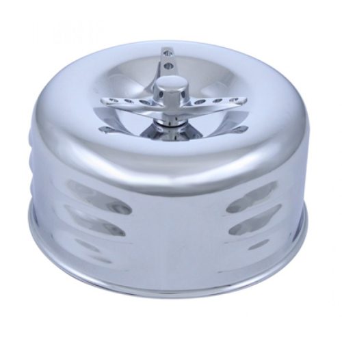 CHROME LOUVERED AIR CLEANER   W/SPINNER NUT SUIT 2-5/8