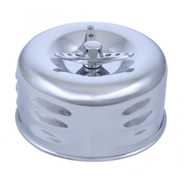 CHROME LOUVERED AIR CLEANER   W/SPINNER NUT SUIT 2-5/8
