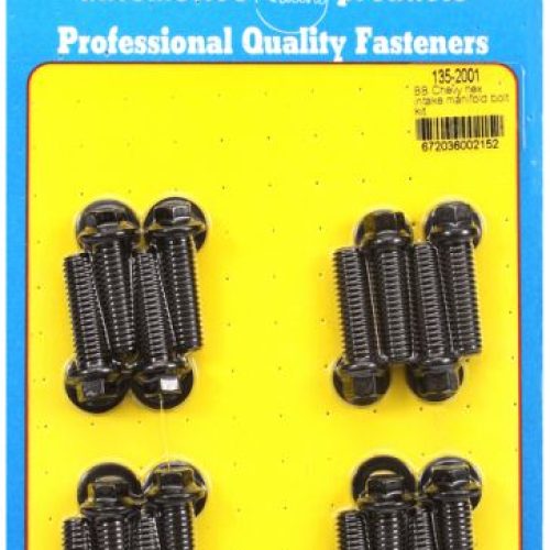 BB CHEV 396 454 INTAKE BOLTS  BLK HEX 1.250″ UHL