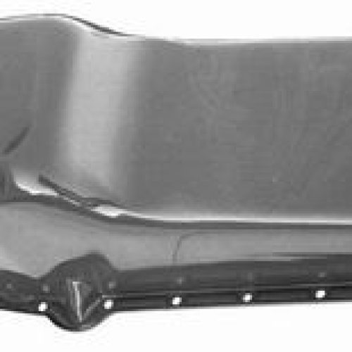 SBC OEM STYLE OIL PAN 1958-79 LH DIPSTICK ORANGE, STEEL